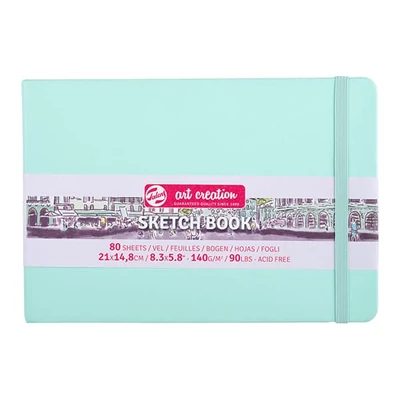Talens Art Creation Sketch Book rajz- és vázlatfüzet, 140 g, 80 lap - A5 fekvő, menta