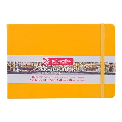 Talens Art Creation Sketch Book rajz- és vázlatfüzet, 140 g, 80 lap - A5 fekvő, aranysárga