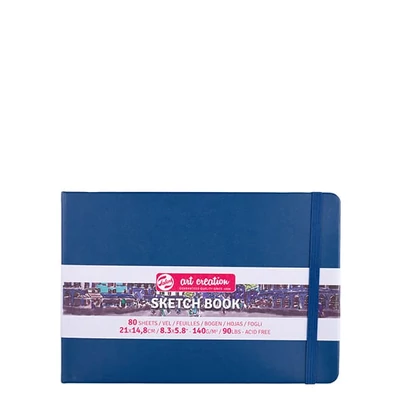 Talens Art Creation Sketch Book rajz- és vázlatfüzet, 140 g, 80 lap - A5 fekvő, tengerészkék