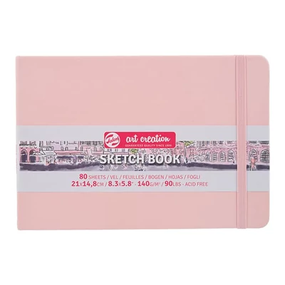 Talens Art Creation Sketch Book rajz- és vázlatfüzet, 140 g, 80 lap - A5 fekvő, pasztell pink
