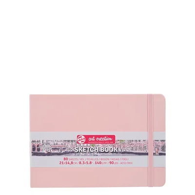 Talens Art Creation Sketch Book rajz- és vázlatfüzet, 140 g, 80 lap - A5 fekvő, pasztell pink