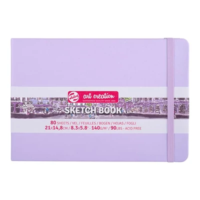 Talens Art Creation Sketch Book rajz- és vázlatfüzet, 140 g, 80 lap - A5 fekvő, pasztell ibolyaszín