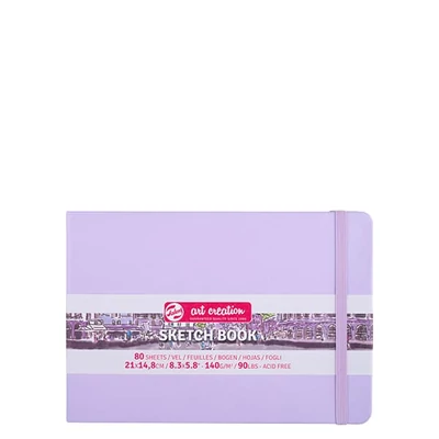 Talens Art Creation Sketch Book rajz- és vázlatfüzet, 140 g, 80 lap - A5 fekvő, pasztell ibolyaszín