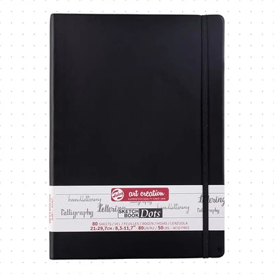 Talens Art Creation Sketch Book Dots ponthálós jegyzetfüzet, 80 g - A4