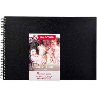 Talens Art Creation Sketch Book Spiral rajz- és vázlatfüzet, 110 g, spirálos - A3, fekvő