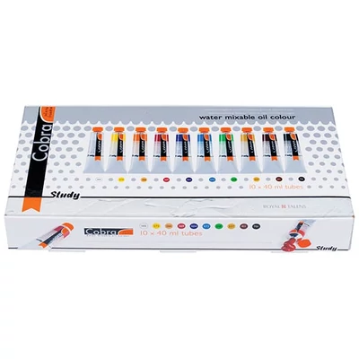 Talens Cobra Study vizes olajfesték készlet, 10x40 ml