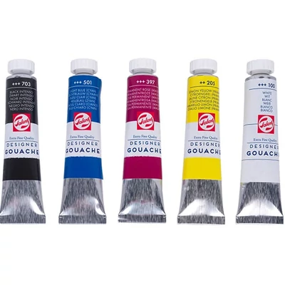 Talens Extra Fine gouache festék készlet - 5x20 ml, mixing set