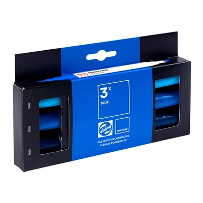 Talens Pantone kétvégű ecsetfilc készlet - 3 db, Blue