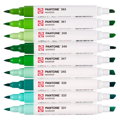 Talens Pantone kétvégű ecsetfilc készlet - 9 db, Green