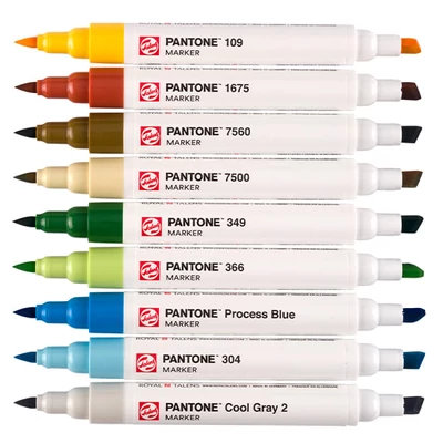 Talens Pantone kétvégű ecsetfilc készlet - 9 db, Nature