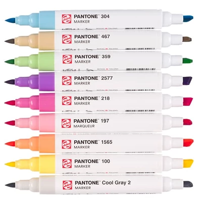 Talens Pantone kétvégű ecsetfilc készlet - 9 db, Pastel