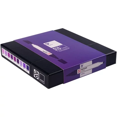 Talens Pantone kétvégű ecsetfilc készlet - 9 db, Purple