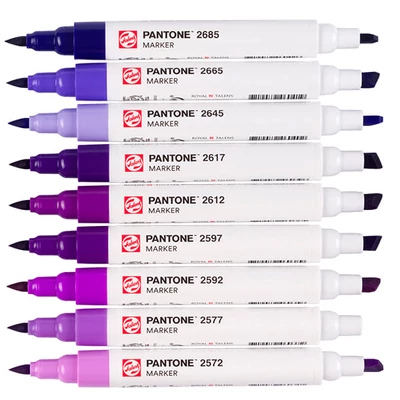Talens Pantone kétvégű ecsetfilc készlet - 9 db, Purple