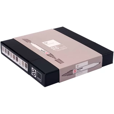 Talens Pantone kétvégű ecsetfilc készlet - 9 db, Warm gray