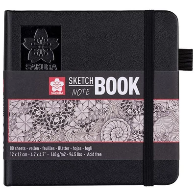 Sakura Sketch/note book jegyzet- és vázlatfüzet, krémszínű papír - 12x12 cm	