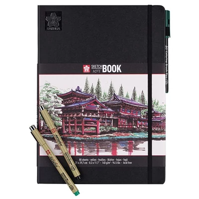 Sakura Sketch/note book jegyzet- és vázlatfüzet, krémszínű papír -  A4