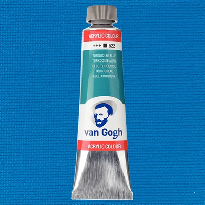 Talens Van Gogh akrilfesték, 40 ml - 522, turquoise blue