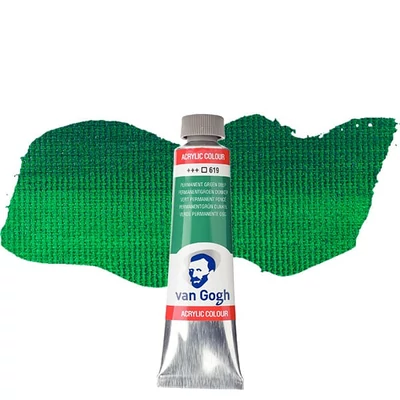 Talens Van Gogh akrilfesték, 40 ml - 619, permanent green deep