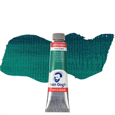 Talens Van Gogh akrilfesték, 40 ml - 675, phthalo green