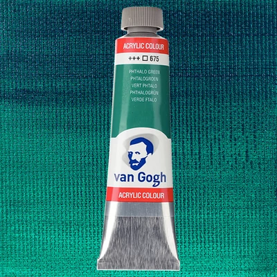 Talens Van Gogh akrilfesték, 40 ml - 675, phthalo green