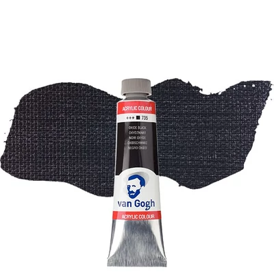 Talens Van Gogh akrilfesték, 40 ml - 735, oxide black