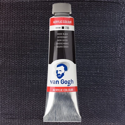 Talens Van Gogh akrilfesték, 40 ml - 735, oxide black
