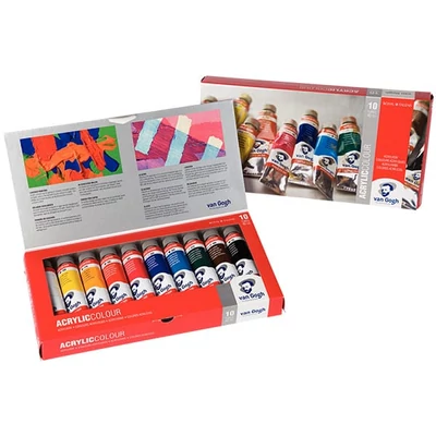 Talens Van Gogh akrilfesték készlet - 10x40 ml, basic set