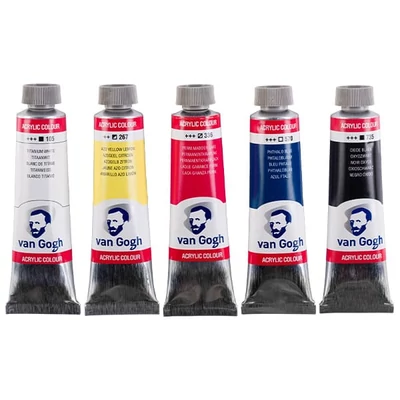 Talens Van Gogh akrilfesték készlet - 5x40 ml, primary mixing set