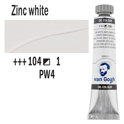 Talens Van Gogh olajfesték, 20 ml - 104, zinc white
