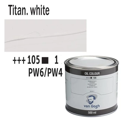 Talens Van Gogh olajfesték, 500 ml - 105, titanium white