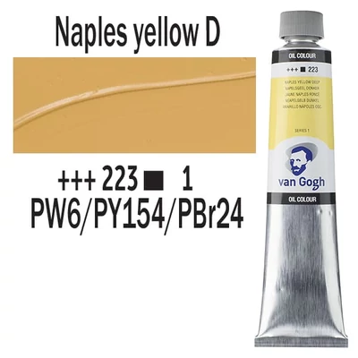 Talens Van Gogh olajfesték, 200 ml - 223, naples yellow deep