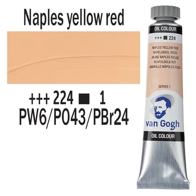 Talens Van Gogh olajfesték, 20 ml - 224, naples yellow red