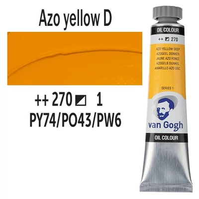 Talens Van Gogh olajfesték, 20 ml - 270, azo yellow deep