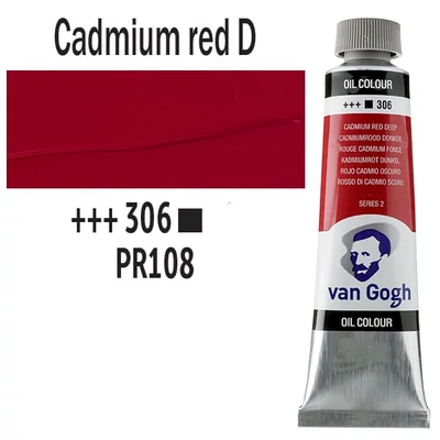 Talens Van Gogh olajfesték, 40 ml - 306, cadmium red deep