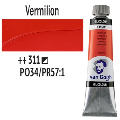 Talens Van Gogh olajfesték, 40 ml - 311, vermilion