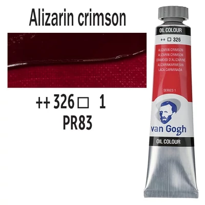Talens Van Gogh olajfesték, 20 ml - 326, alizarin crimson