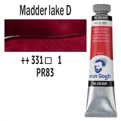Talens Van Gogh olajfesték, 20 ml - 331, madder lake deep