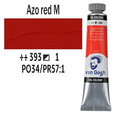 Talens Van Gogh olajfesték, 20 ml - 393, azo red medium