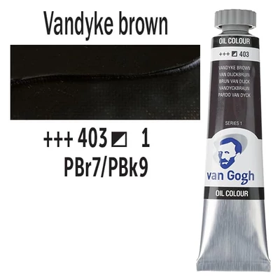 Talens Van Gogh olajfesték, 20 ml - 403, vandyke brown