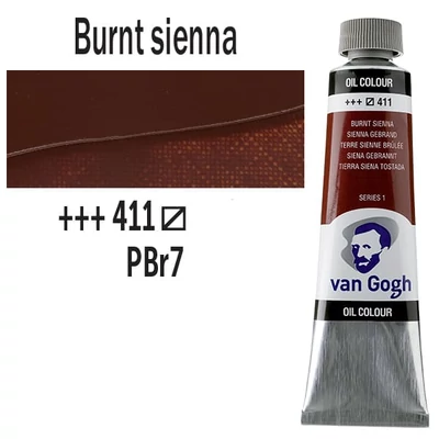 Talens Van Gogh olajfesték, 40 ml - 411, burnt sienna