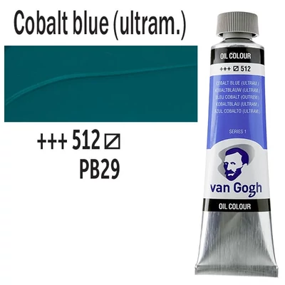 Talens Van Gogh olajfesték, 40 ml - 512, cobalt blue (ultramarine)