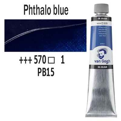 Talens Van Gogh olajfesték, 200 ml - 570, phthalo blue