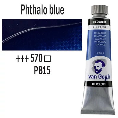 Talens Van Gogh olajfesték, 40 ml - 570, phthalo blue (primary)