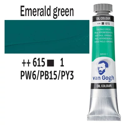 Talens Van Gogh olajfesték, 20 ml - 615, emerald green
