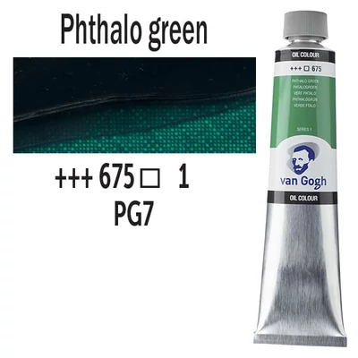 Talens Van Gogh olajfesték, 200 ml - 675, phthalo green
