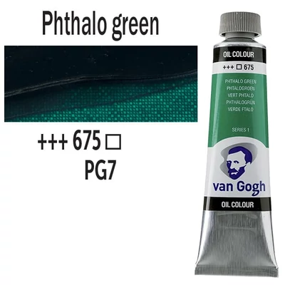 Talens Van Gogh olajfesték, 40 ml - 675, phthalo green