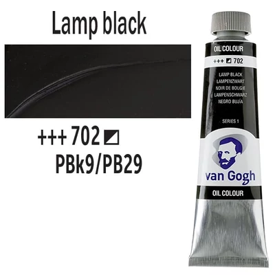 Talens Van Gogh olajfesték, 40 ml - 702, lamp black