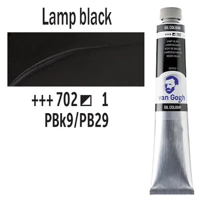 Talens Van Gogh olajfesték, 60 ml - 702, lamp black