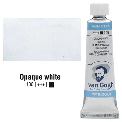 Talens Van Gogh tubusos akvarellfesték, 10 ml - 106, opaque white