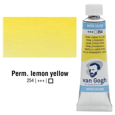 Talens Van Gogh tubusos akvarellfesték, 10 ml - 254, permanent lemon yellow